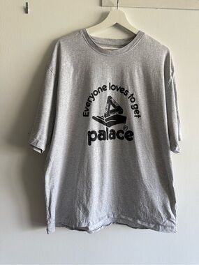 PALACE Gray Short-Sleeve Logo Tee